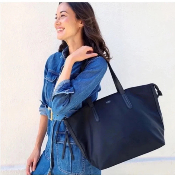 NWT Botkier New York Bond Black Nylon Tote Bag, Black - Picture 4 of 14